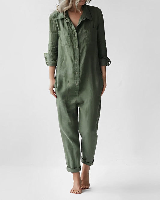 KAJSA - Jumpsuit vert stylé